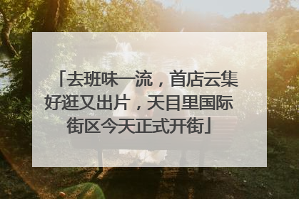 去班味一流，首店云集好逛又出片，天目里国际街区今天正式开街