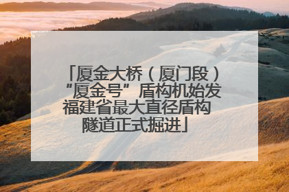 厦金大桥（厦门段）“厦金号”盾构机始发 福建省最大直径盾构隧道正式掘进