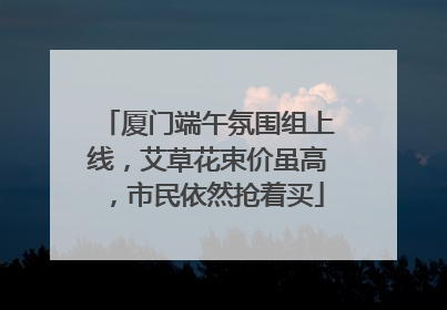 厦门端午氛围组上线，艾草花束价虽高，市民依然抢着买
