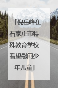 倪岳峰在石家庄市特殊教育学校看望慰问少年儿童
