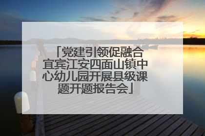 党建引领促融合 宜宾江安四面山镇中心幼儿园开展县级课题开题报告会