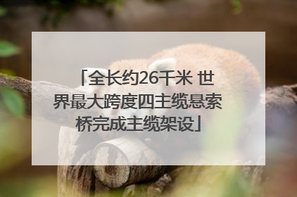 全长约26千米 世界最大跨度四主缆悬索桥完成主缆架设