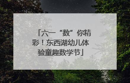 六一“数”你精彩！东西湖幼儿体验童趣数学节