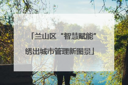 兰山区“智慧赋能”绣出城市管理新图景