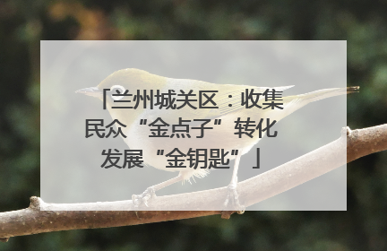 兰州城关区：收集民众“金点子”转化发展“金钥匙”