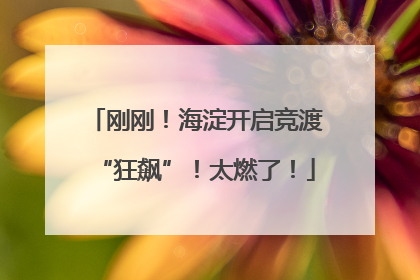 刚刚！海淀开启竞渡“狂飙”！太燃了！