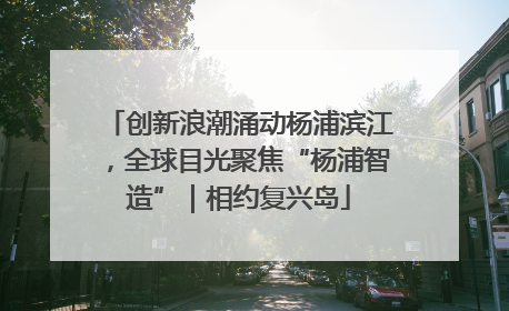 创新浪潮涌动杨浦滨江，全球目光聚焦“杨浦智造”｜相约复兴岛
