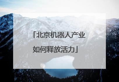 北京机器人产业如何释放活力