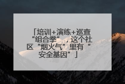 培训+演练+巡查“组合拳”，这个社区“烟火气”里有“安全基因”