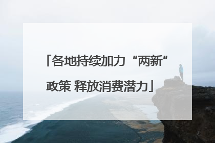 各地持续加力“两新”政策 释放消费潜力