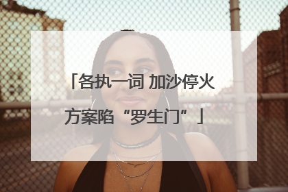 各执一词 加沙停火方案陷“罗生门”
