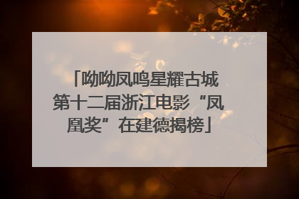 呦呦凤鸣星耀古城 第十二届浙江电影“凤凰奖”在建德揭榜