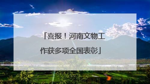 喜报！河南文物工作获多项全国表彰