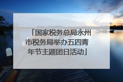 国家税务总局永州市税务局举办五四青年节主题团日活动