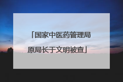 国家中医药管理局原局长于文明被查