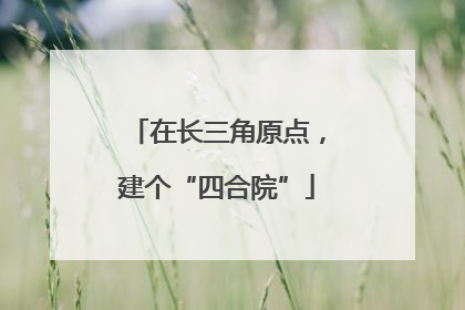 在长三角原点，建个“四合院”