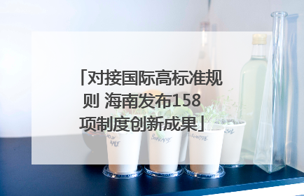 对接国际高标准规则 海南发布158项制度创新成果