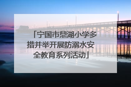 宁国市鼎湖小学多措并举开展防溺水安全教育系列活动