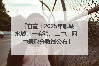 官宣：2025年聊城水城、一实验、二中、四中录取分数线公布