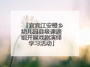 宜宾江安橙乡幼儿园县级课题组开展戏剧演绎学习活动