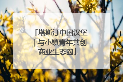 塔斯汀中国汉堡｜与小镇青年共创商业生态圈