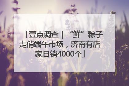 壹点调查｜“鲜”粽子走俏端午市场，济南有店家日销4000个