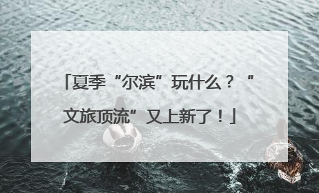 夏季“尔滨”玩什么？“文旅顶流”又上新了！