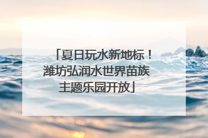 夏日玩水新地标！潍坊弘润水世界苗族主题乐园开放