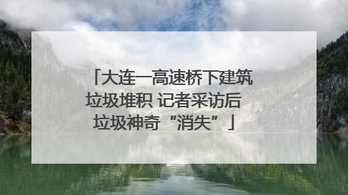 大连一高速桥下建筑垃圾堆积 记者采访后垃圾神奇“消失”