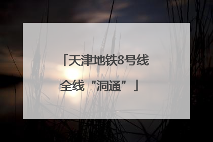天津地铁8号线全线“洞通”