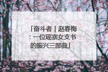 奋斗者｜赵春梅：一位瑶寨女支书的振兴三部曲
