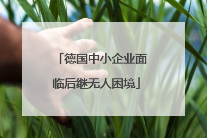 德国中小企业面临后继无人困境