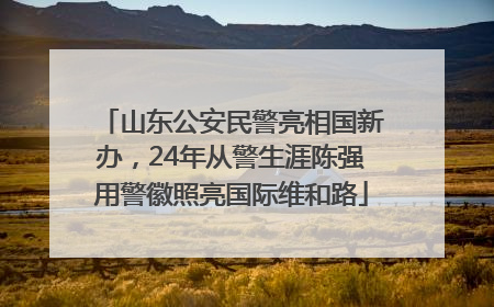 山东公安民警亮相国新办，24年从警生涯陈强用警徽照亮国际维和路