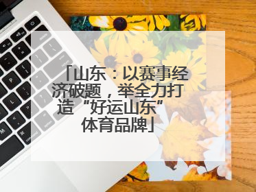 山东：以赛事经济破题，举全力打造“好运山东” 体育品牌