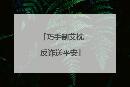 巧手制艾枕 反诈送平安