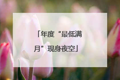 年度“最低满月”现身夜空