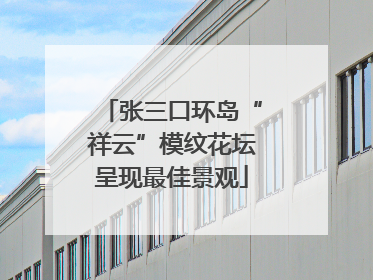 张三口环岛“祥云”模纹花坛呈现最佳景观