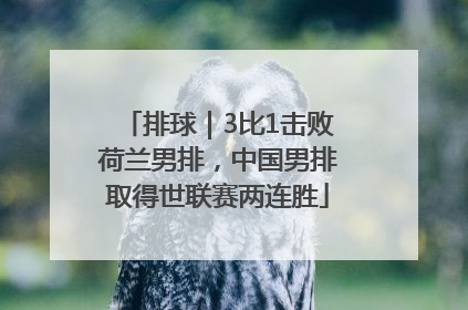 排球｜3比1击败荷兰男排，中国男排取得世联赛两连胜