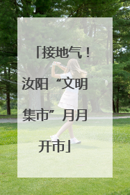接地气！汝阳“文明集市”月月开市