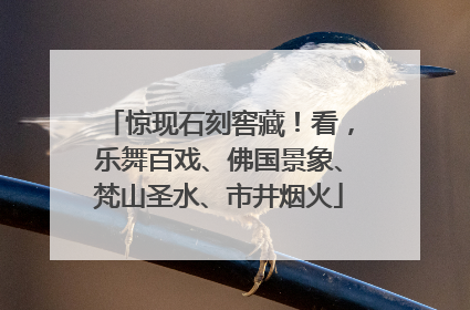惊现石刻窖藏！看，乐舞百戏、佛国景象、梵山圣水、市井烟火