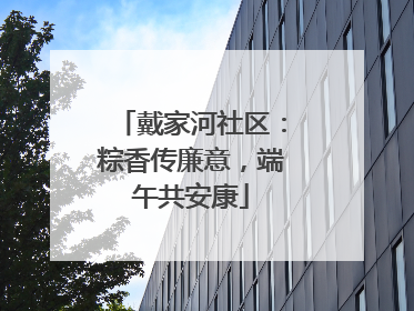 戴家河社区：粽香传廉意，端午共安康
