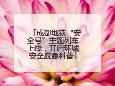 成都地铁“安全号”主题列车上线，开启环城安全应急科普