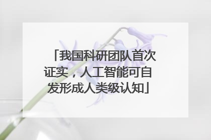 我国科研团队首次证实，人工智能可自发形成人类级认知