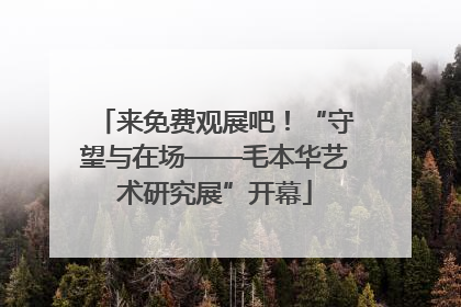 来免费观展吧！“守望与在场——毛本华艺术研究展”开幕