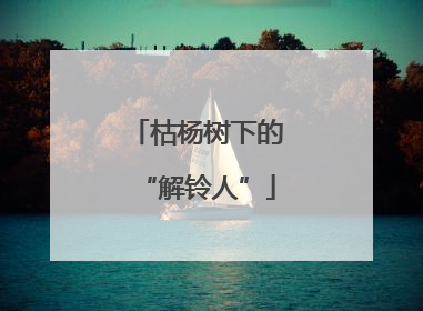 枯杨树下的“解铃人”