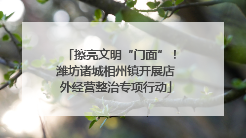擦亮文明“门面”！潍坊诸城相州镇开展店外经营整治专项行动