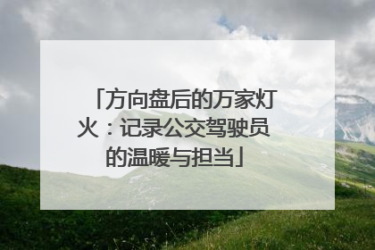 方向盘后的万家灯火：记录公交驾驶员的温暖与担当