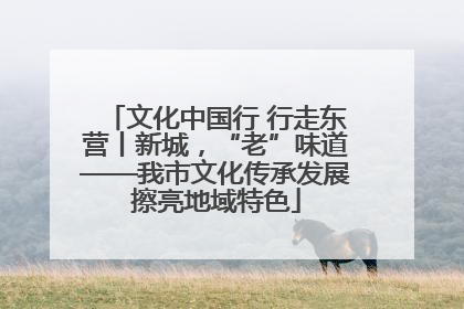 文化中国行 行走东营丨新城，“老”味道——我市文化传承发展擦亮地域特色