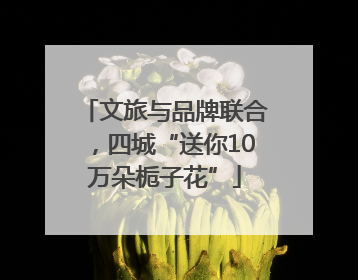文旅与品牌联合，四城“送你10万朵栀子花”