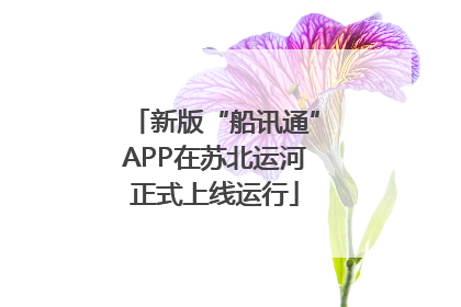 新版“船讯通”APP在苏北运河正式上线运行
